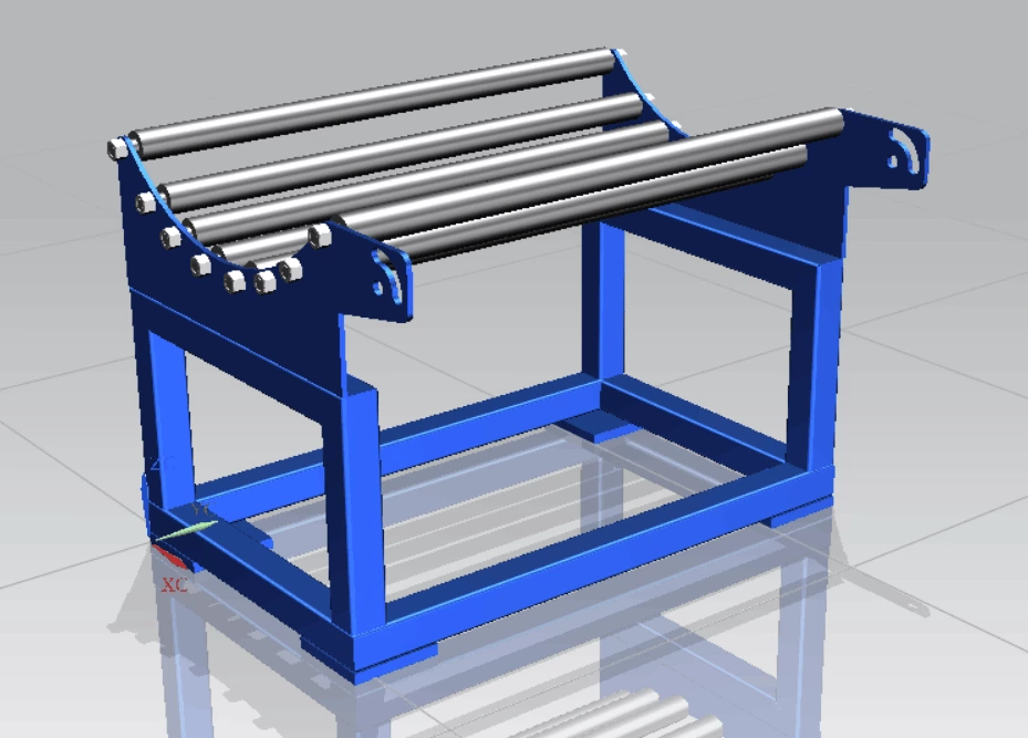 Rack con Rodillos para Rollos de Material de Banda Transportadora PVC PU
