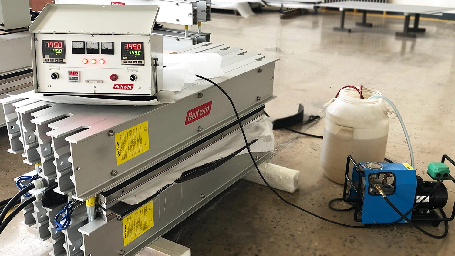 Vulcanizador de correa de caucho Beltwin para correa de 1200 mm