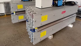 Entrega Dos conjuntos de vulcanizador DSLQ-S 870x2100 mm a EE. UU. (200 PSI, 22 grados, se puede usar para un ancho de banda de 1800 mm)