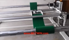 Cortadora de cinta transportadora con bobinadoras para cinta de PVC/PU