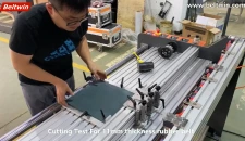 Prueba de corte para correa de caucho de 11 mm de espesor