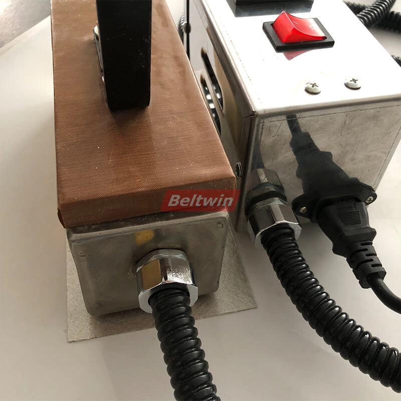 Prensa de junta caliente de hierro de soldadura de correa de teflón de PTFE portátil