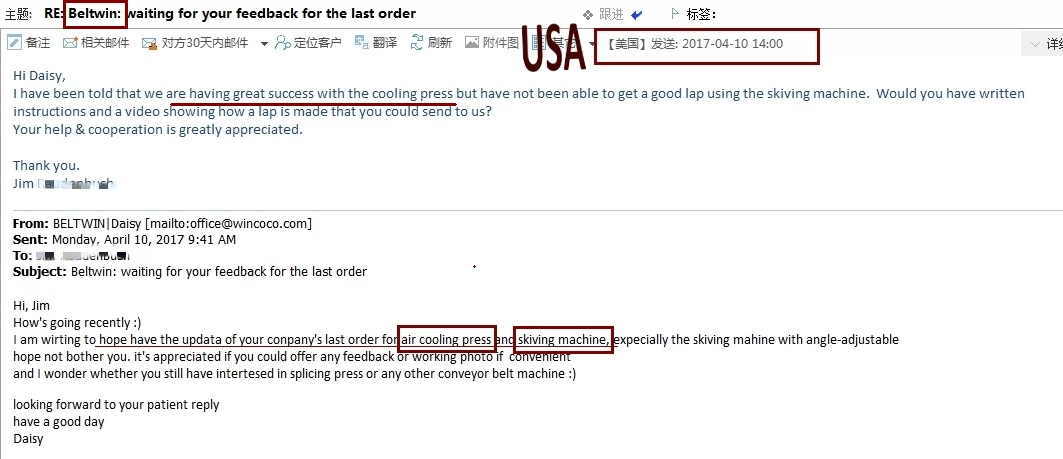 Buenos comentarios para la prensa de enfriamiento por aire y la máquina de corte de EE. UU.