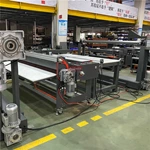 Cortadora de Banda Transportadora con Bobinadora y Rebobinadora con Mesa de Trabajo (versión Europea)