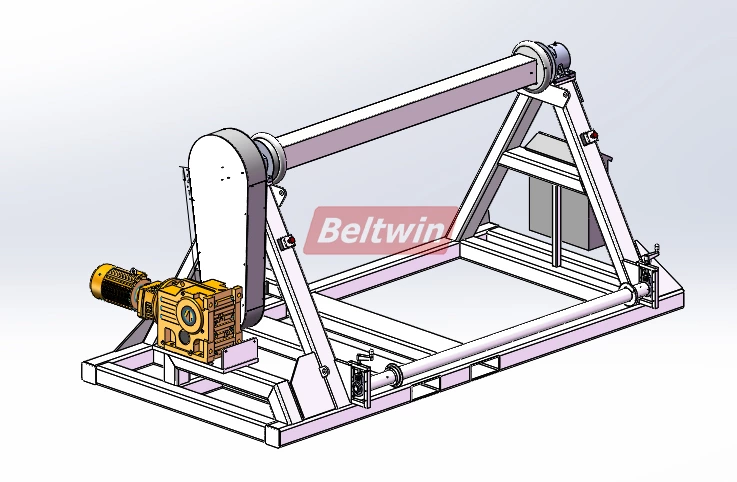 Enrollador de correa de caucho de alta resistencia para rollos de 6 toneladas
